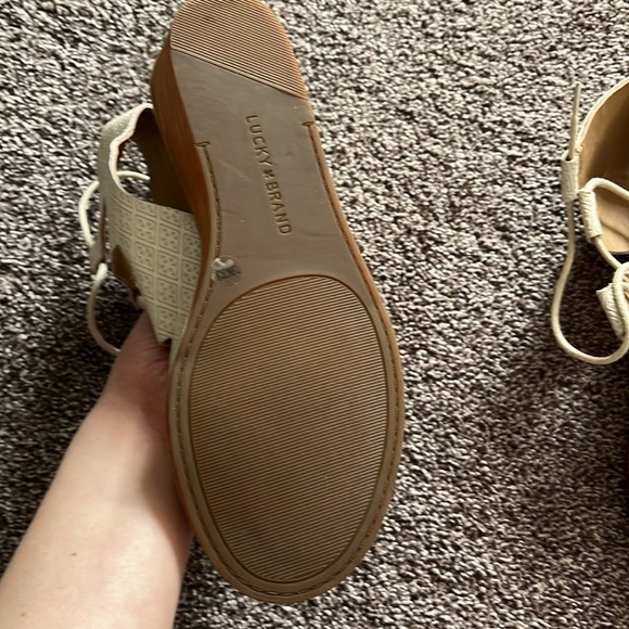 Lucky Brand Ghillie Lace Up Wedge Sandals - Picture 9 of 13